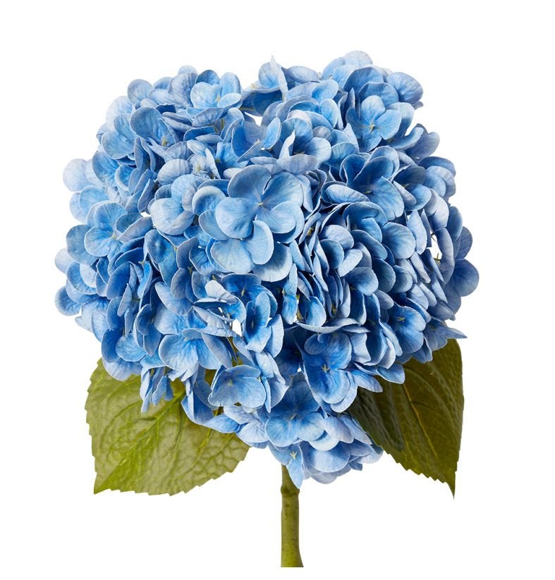 Hydrangea Classic Stem Blue 52cm